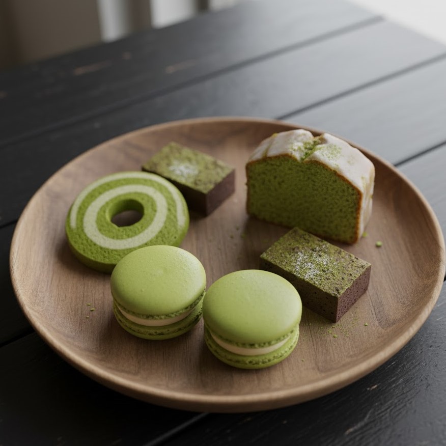 Vibrant green Japanese matcha powder showing premium color quality