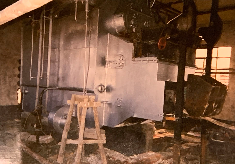 Coal-fired boiler inside the dedicated factory established in 2000 with Jianchun Foods Co., Ltd.