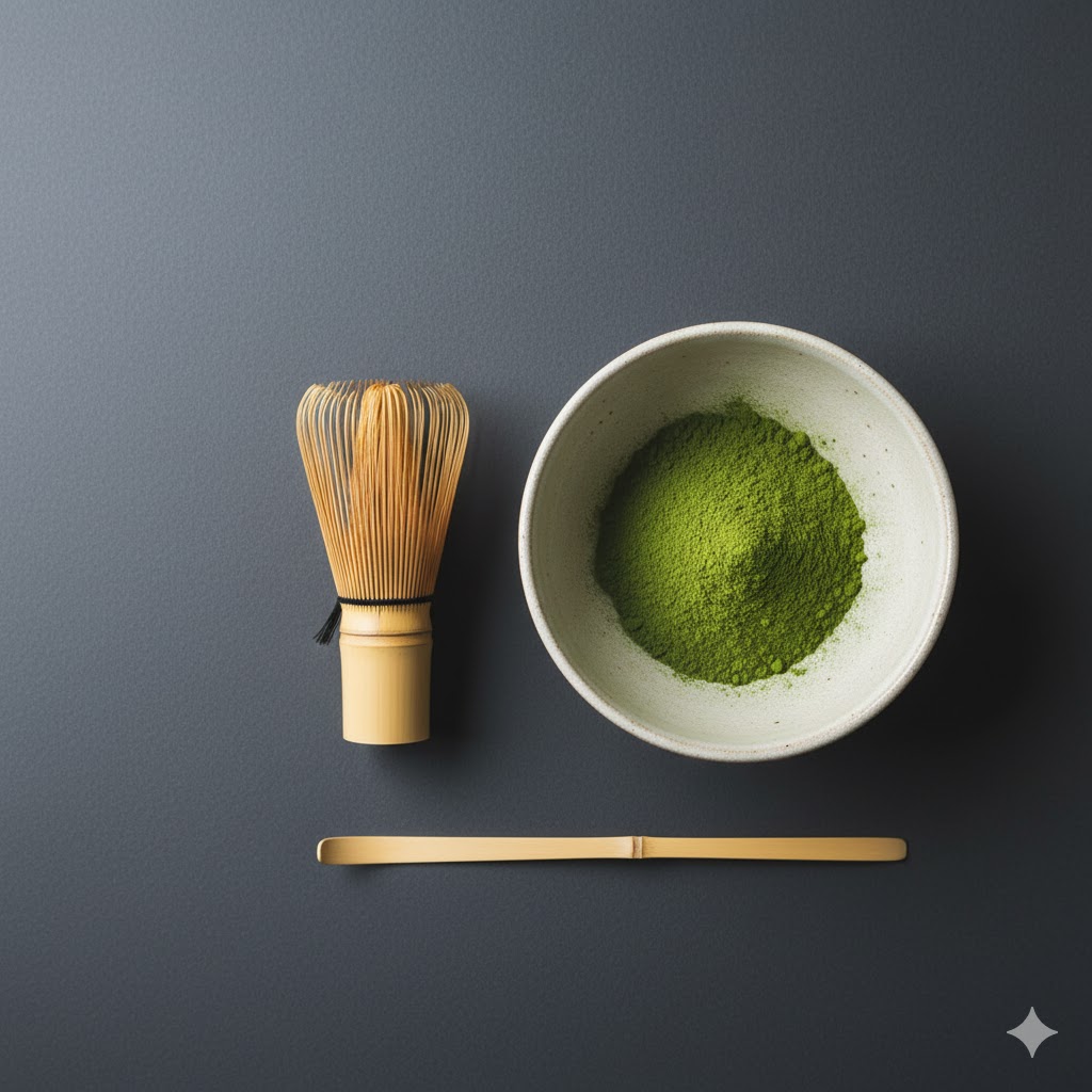 Matcha farm in Japan with lush green tea fields