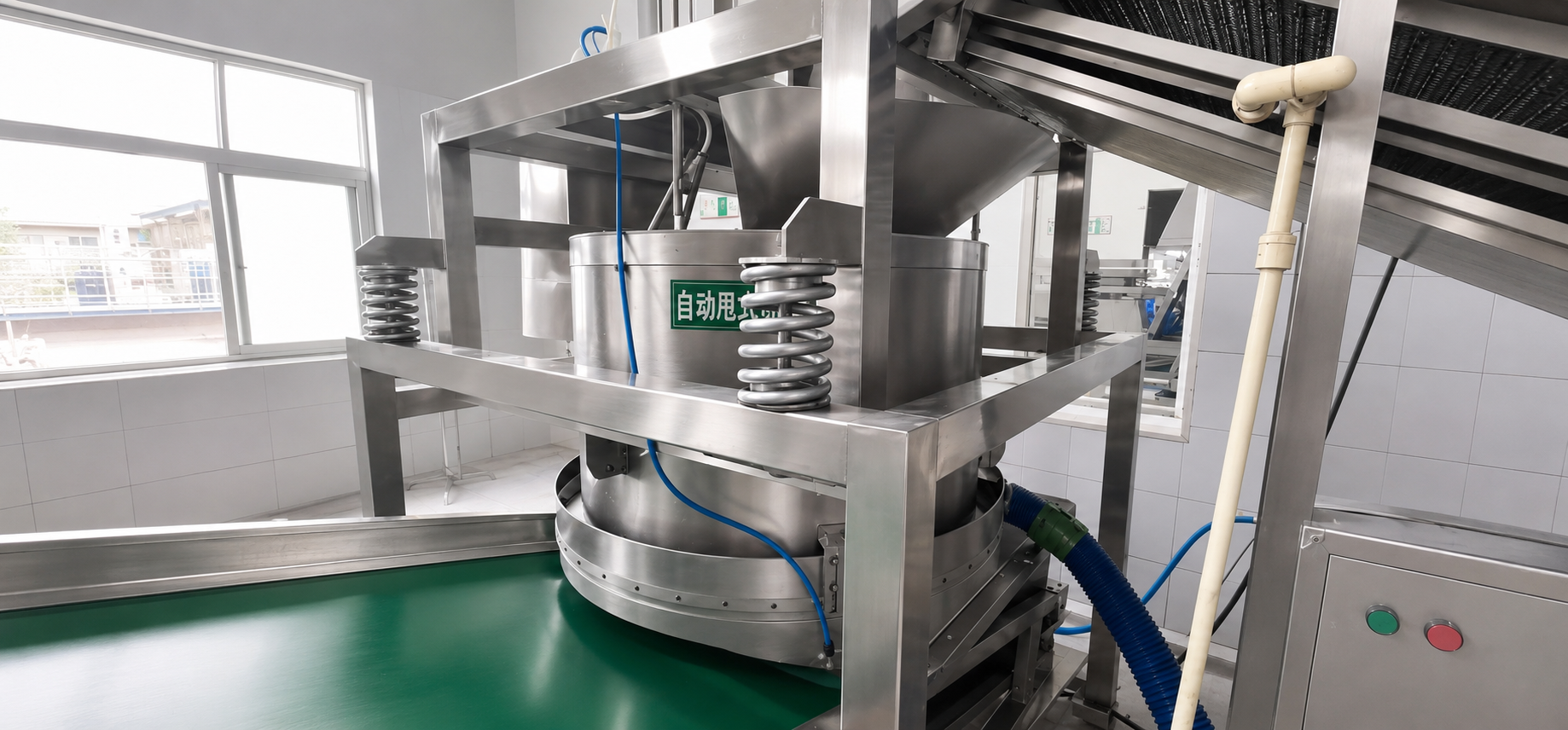 Garlic dehydration into flakes at Yuminaga processing facility