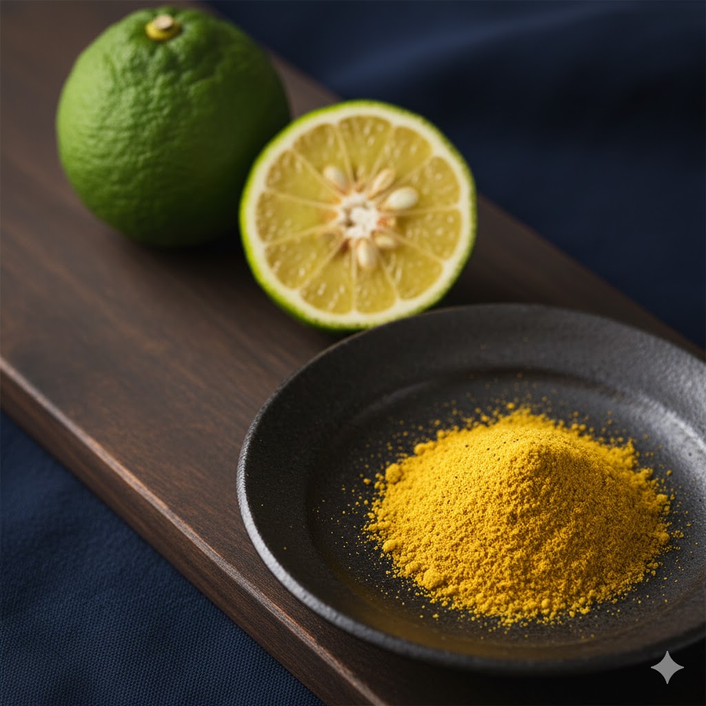 Yuzu powder product showcasing freeze-dried citrus powder